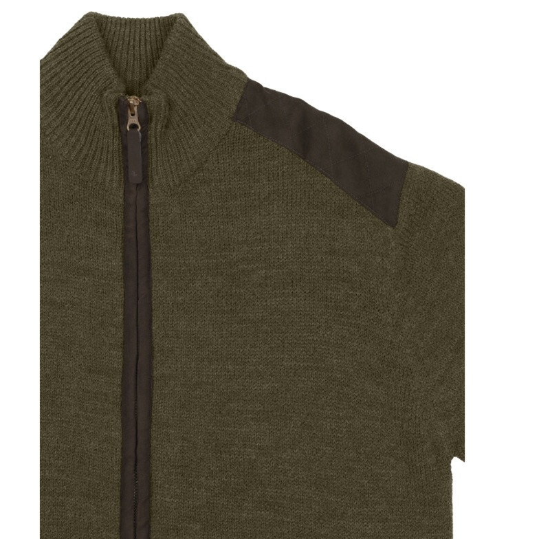 Cardigan SEELAND Black thorne full zip (Shaded olive melange)