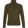 Cardigan SEELAND Black thorne half zip (Shaded olive melange)