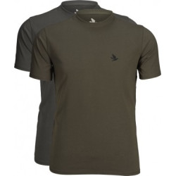 Marškinėlių komplektas Seeland OUTDOOR 2-PACK T-SHIRT Raven/Pine green